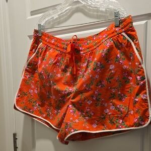 J. Crew Orange Floral Print Shorts